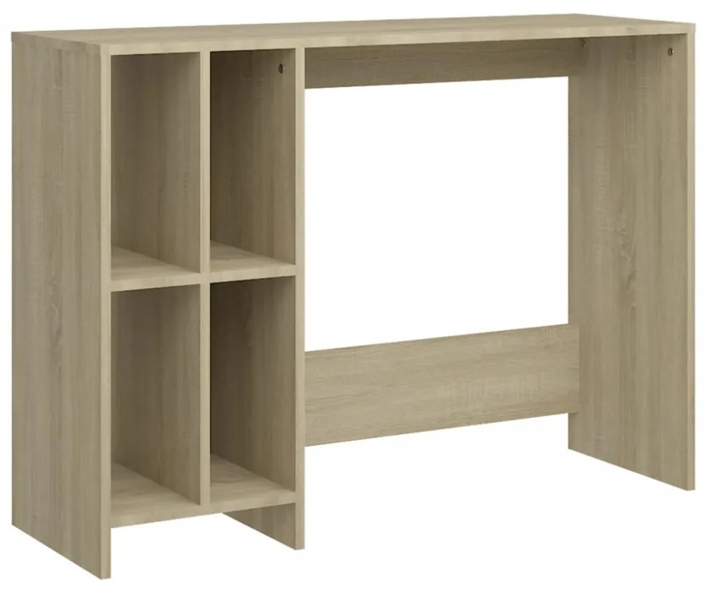 sonoma tölgy színű szerelt fa laptopasztal 102,5 x 35 x 75 cm