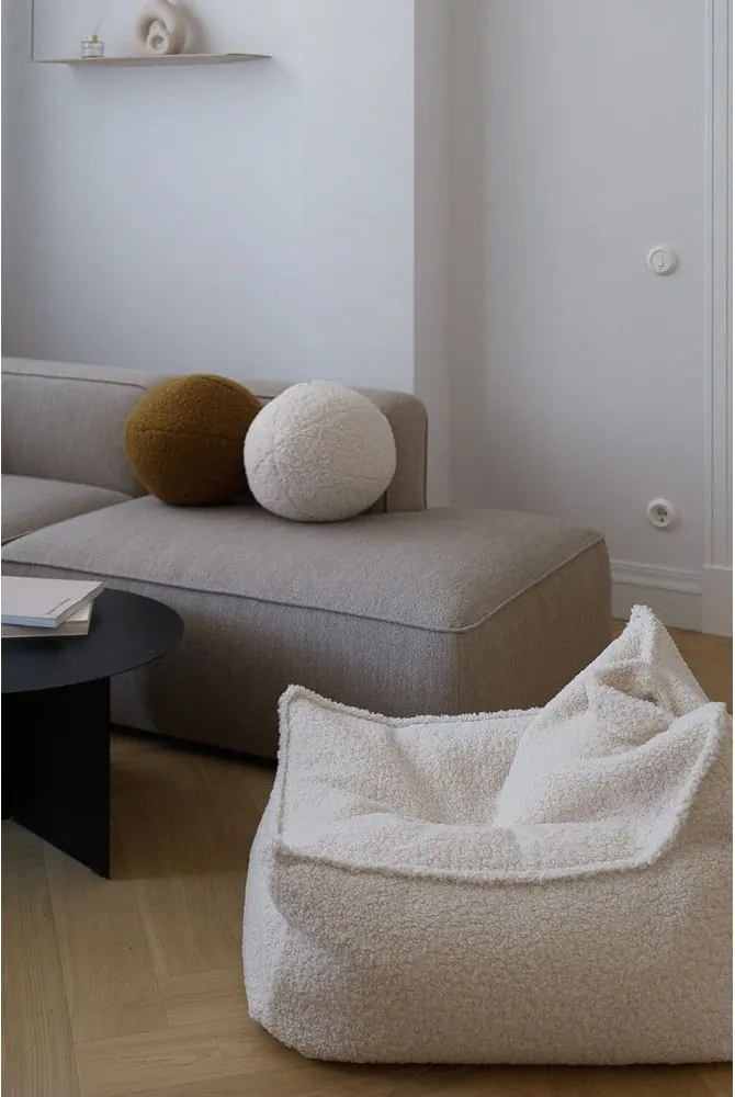 Krémszínű buklé gyerek babzsákfotel Chair – Wigiwama