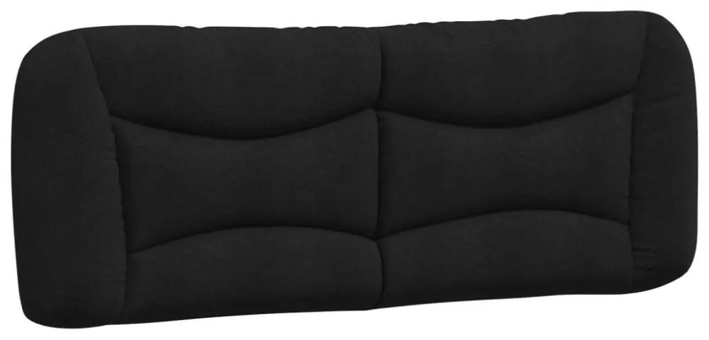 fekete szövet ágykeret LED-ekkel matrac nélkül Hvar 120x200 cm