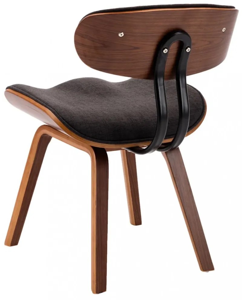 4 db szürke hajlított fa és szövet étkezőszék