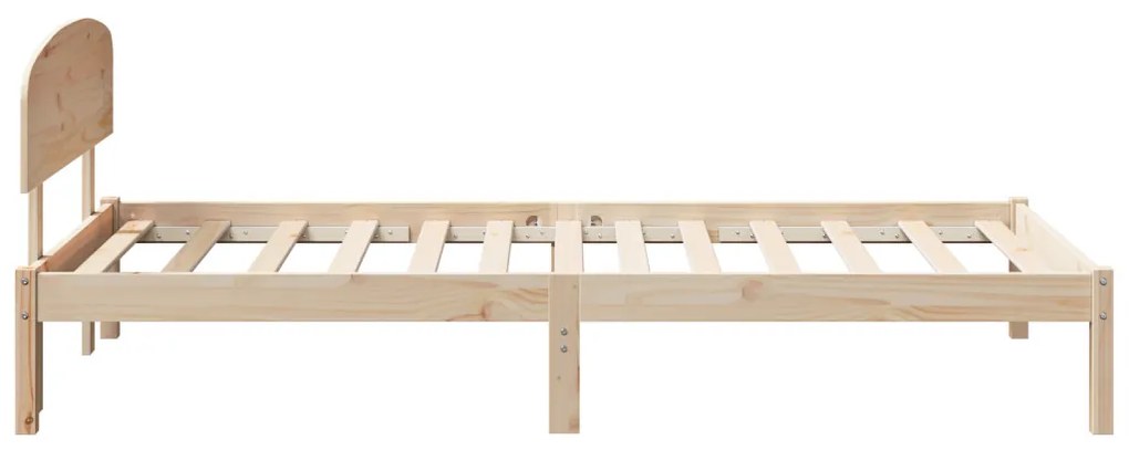 Ágykeret fejtámlával Barna 90 x 200 cm Tömör fenyőfa