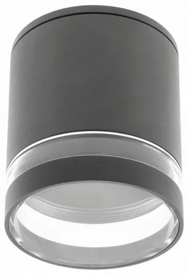 Lámpa Mennyezeti lámpatest RIVEN, aluminium, 102x120, IP54, MAX.35W, kör, grafit