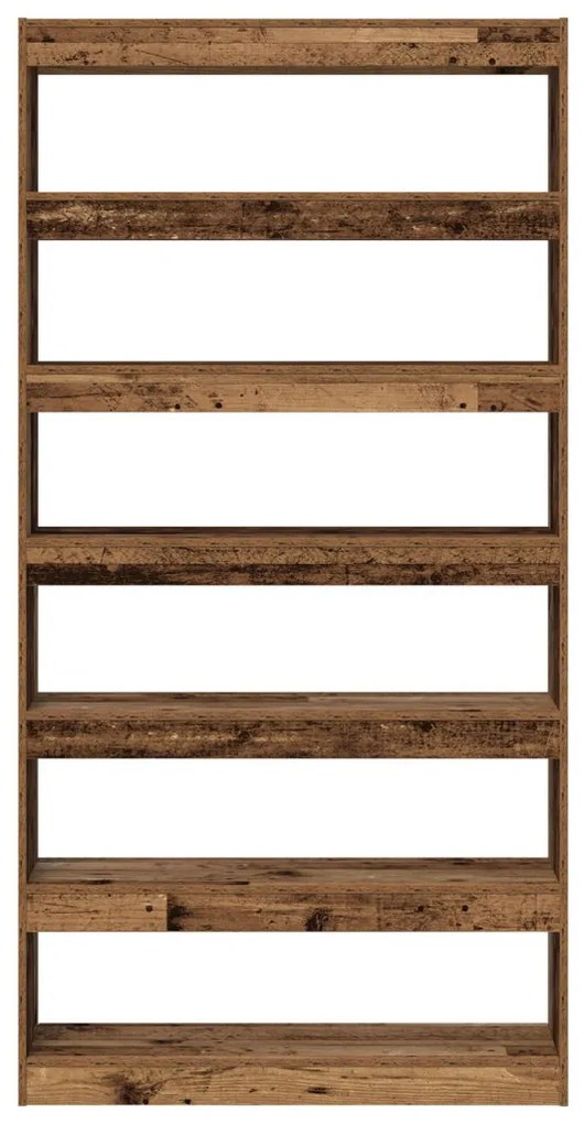 Könyvespolc Régi fa Szerelt fa 100 x 30 x 198 cm