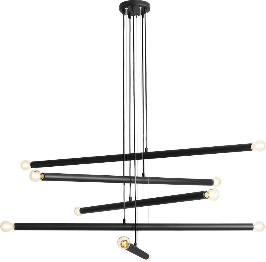 ALDEX 1072M1 TUBO Modern Led Függesztett Lámpa Fekete E14 IP20