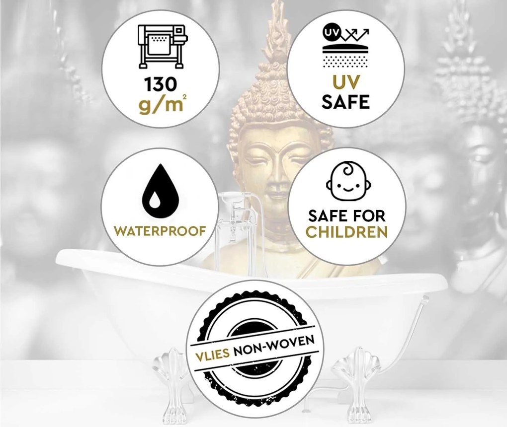 Gario Fotótapéta Arany buddha Anyag: Vlies, Méret: 350 x 245 cm