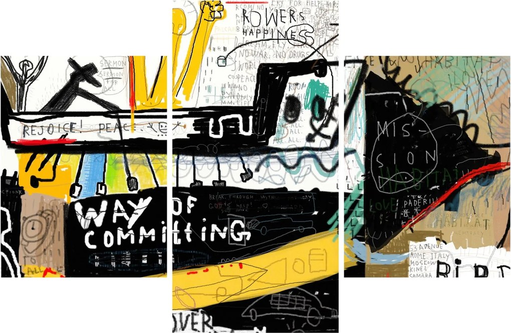 Festmény - Graffiti (90x60 cm)