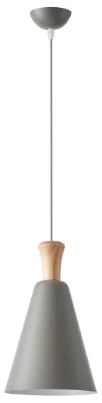 Csillár zsinóron 1xE27/15W/230V szürke átm. 20 cm