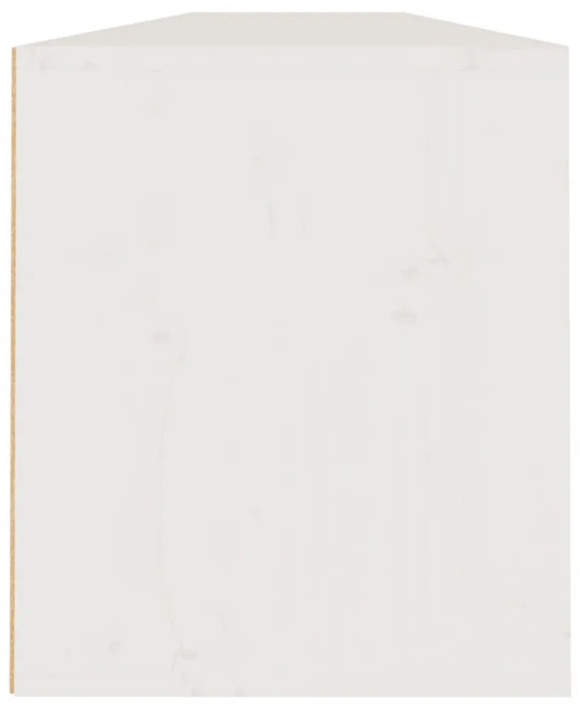 2 darab fehér tömör fenyőfa faliszekrény 100 x 30 x 35 cm