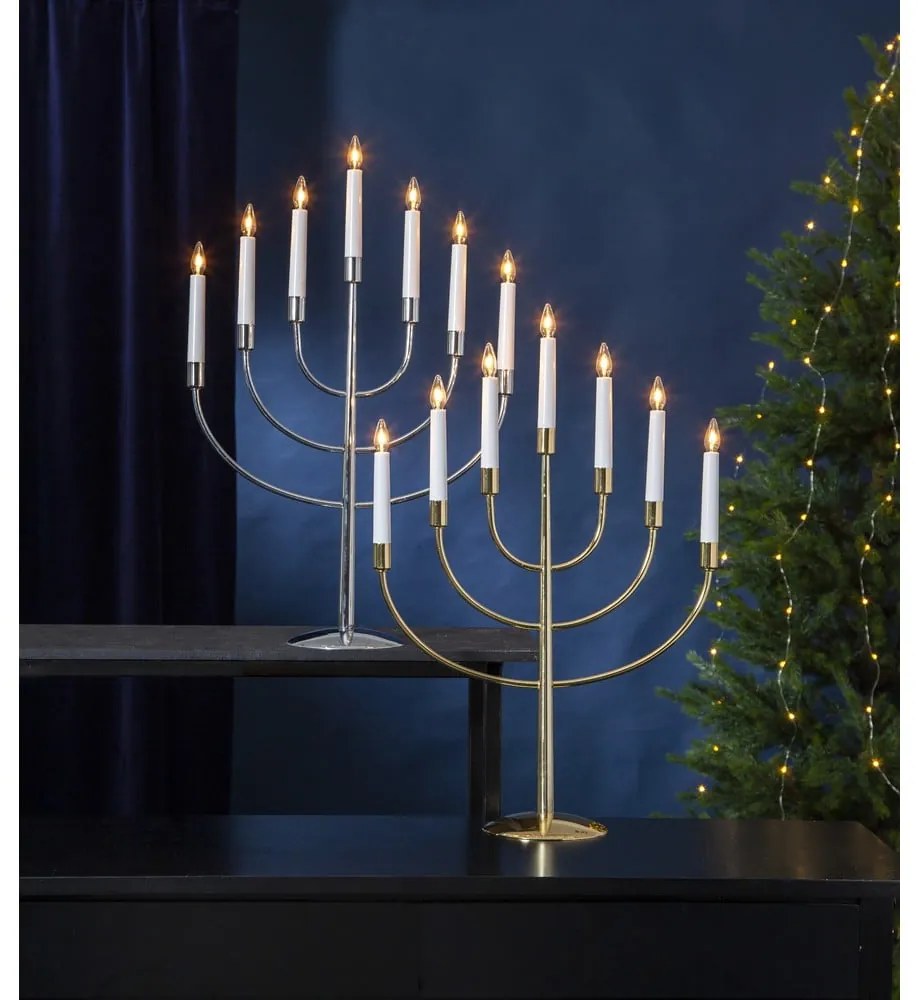 Ezüstszínű konnektorhoz csatlakoztatható karácsonyi fénydekoráció Titus – Star Trading