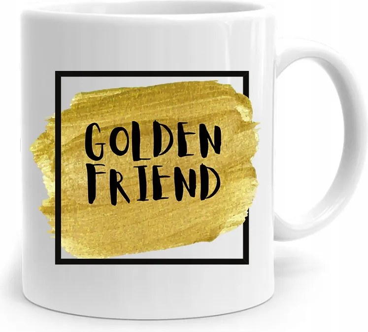 Ajándék Bögre Barátnak Golden Friend fényképes nyomtatással