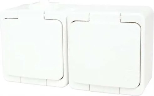 Aljzat n/t 2x2P+Z flip-flop fehér IP44