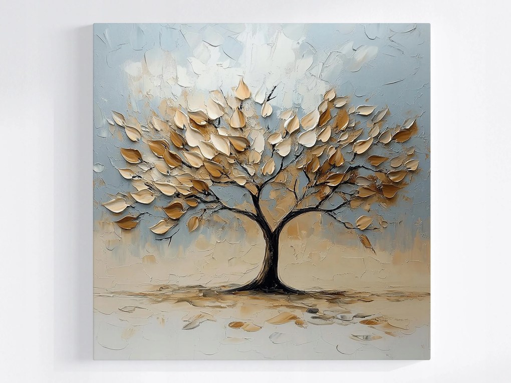 Vászonkép Canvas Dekoráció Fa Élet Boldogság Levelek 3D 80x80