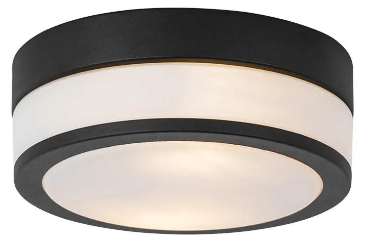 Modern kültéri mennyezeti lámpa fekete 23 cm IP44 - Flavi