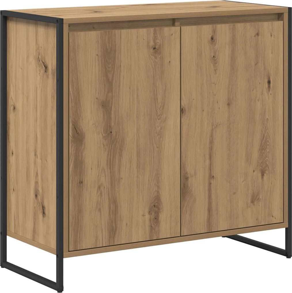 vidaXL Oldalsó szekrény Művészi tölgy 79 x 36 x 75 cm Faanyag