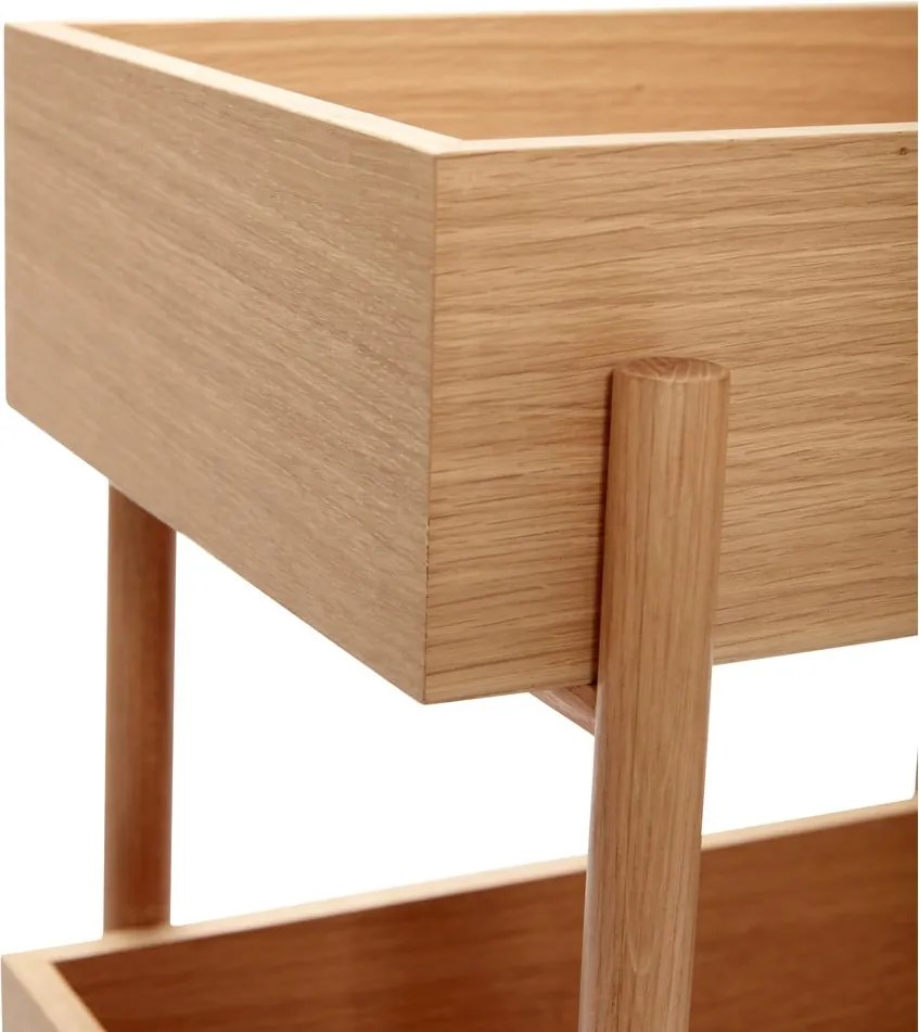 Natúr színű tölgyfa konzolasztal 34x43 cm Stack – Hübsch