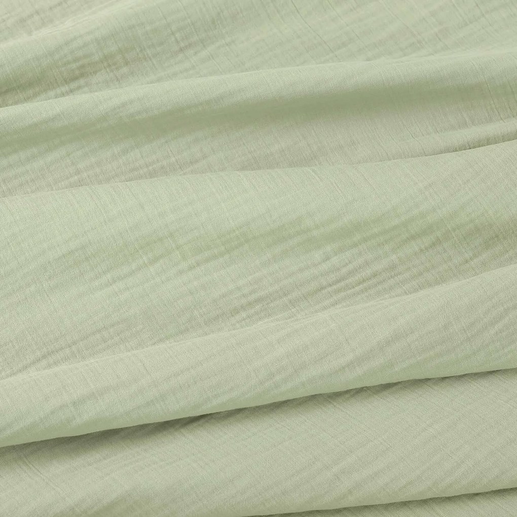 Goldea muszlin párnahuzat - világos zsályaszínű 40 x 40 cm