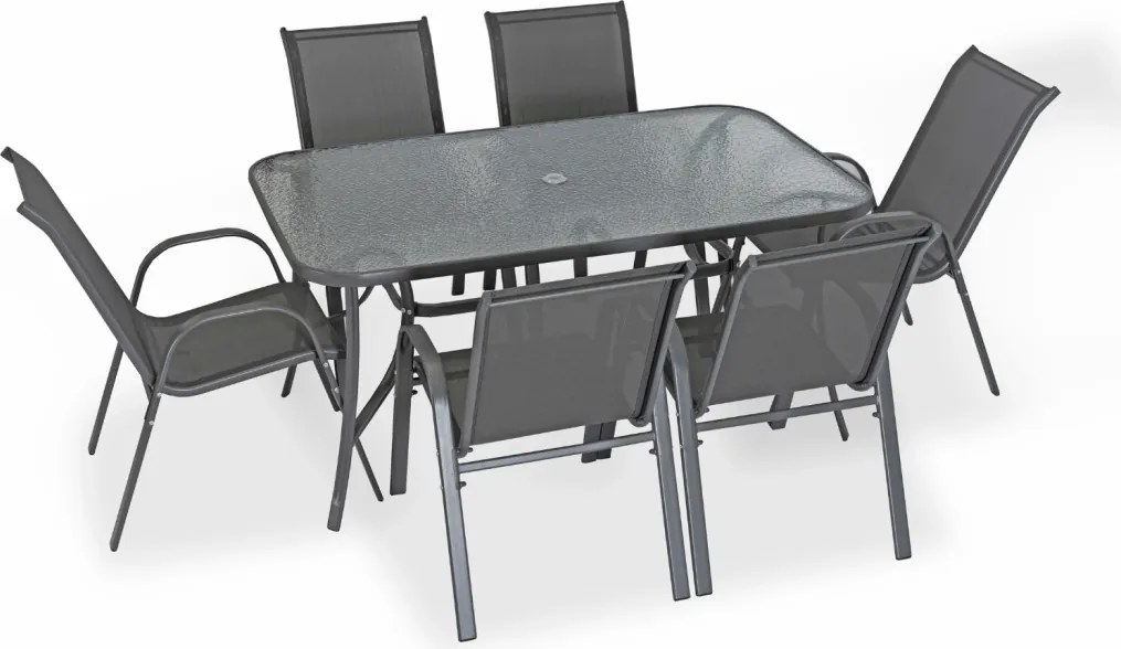 NEBRASKA kerti bútor szett fekete