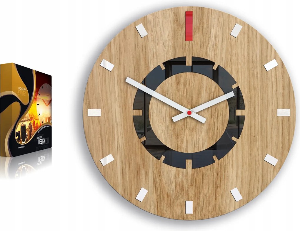 Fa falióra Atena Red 33 cm Masszív