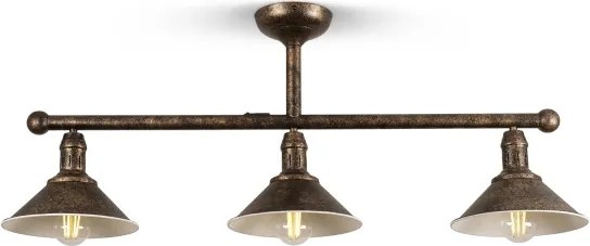 BRILAGI - Rúdra szerelt csillár FORGE 3xE27/60W/230V patinás/rézszínű
