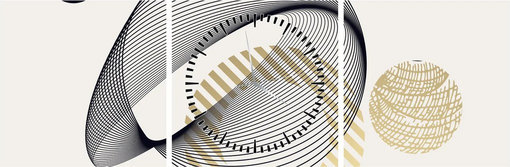 Kép - Geometriai formák N⁰3 (órával) (90x30 cm)