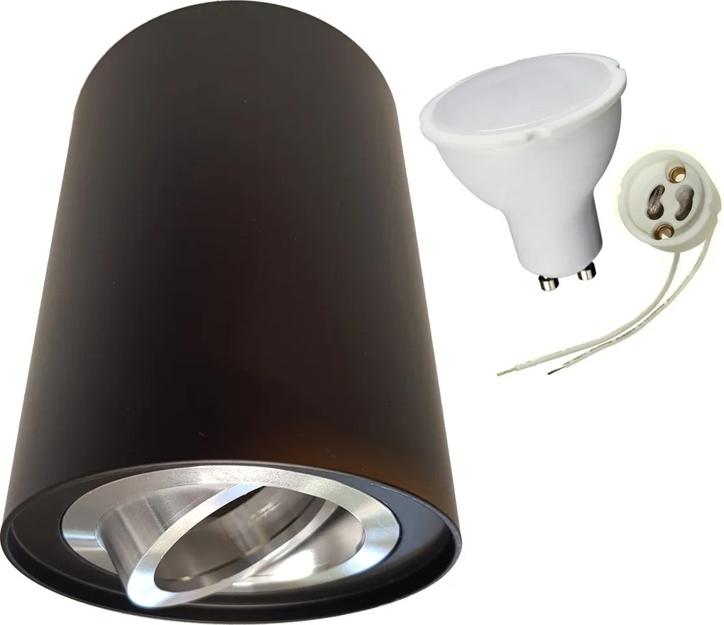 Falra Szerelhető Lámpatest Mozgatható Cső Alu Led GU10 3W