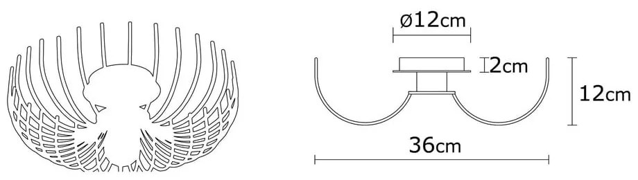 Fehér mennyezeti lámpa ø 36 cm Aspendos – Opviq lights