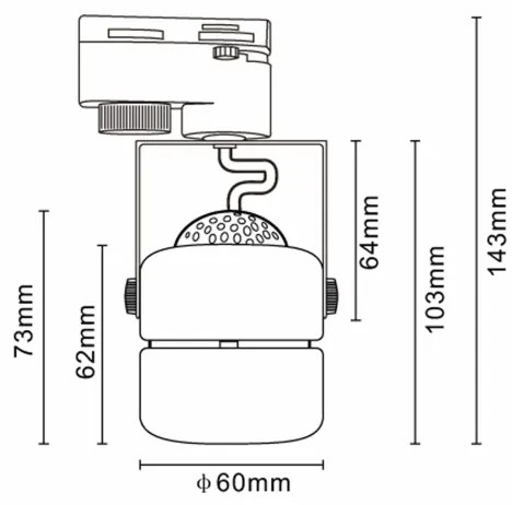 Spotlámpa sínrendszerrel PRAHA 3xGU10/10W/230V fekete