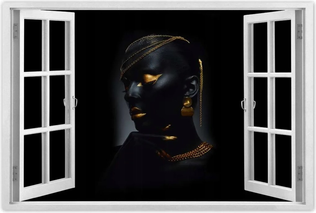 Poszter 60x40 Fej arany díszítéssel