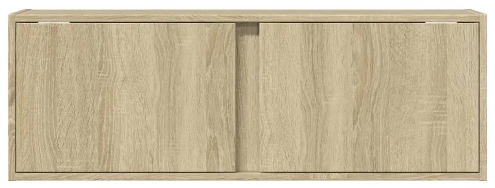 sonoma tölgy színű fali TV-szekrény LED-ekkel 100x31x35 cm