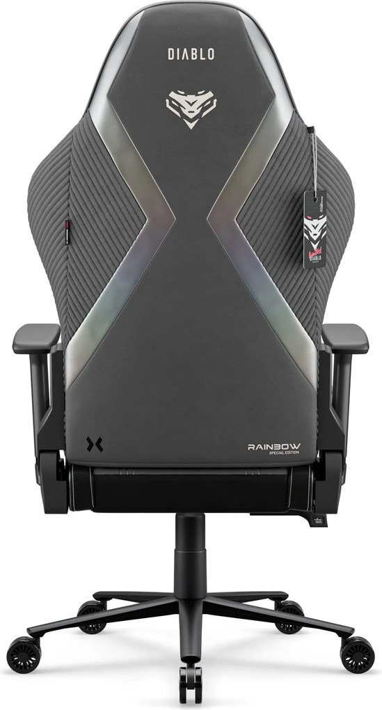 Gamer szék szövet szürke Normal Size: Diablo X-Horn 2.0 Rainbow Grey