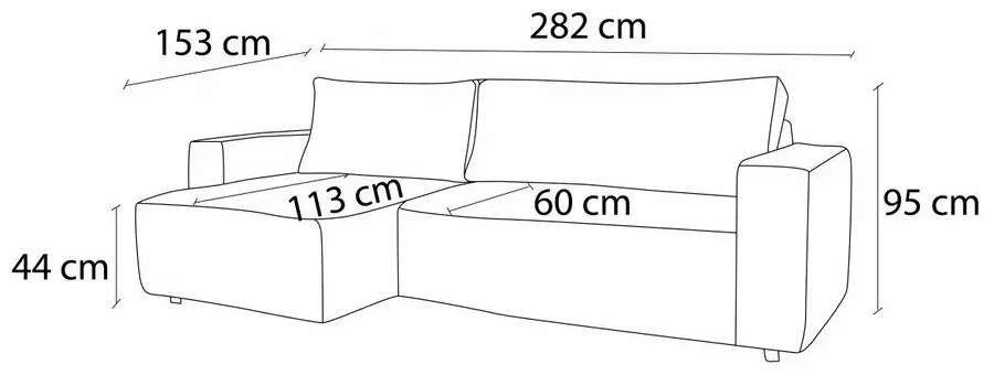 Zöld kinyitható sarokkanapé (variálható) Nihad – Bobochic Paris