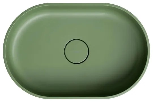 OMNIRES OVOUNOL - OVO 55x36 cm mosdó, dolomit, matt olíva