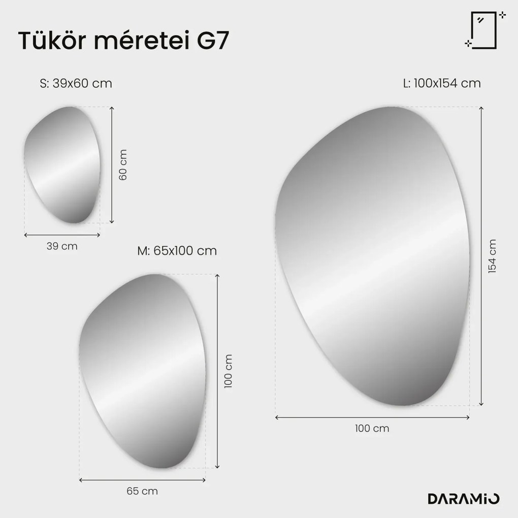 Atipikus tükör LED világítással G7