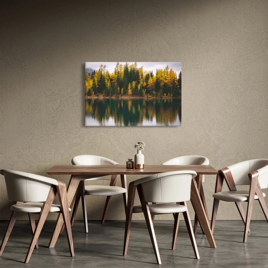 Erdei tó képe (90x60 cm)