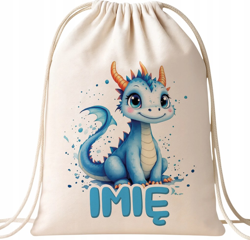 Pamut hátizsák Személyre szabott Sárkány Állat Cuki Gyerekek