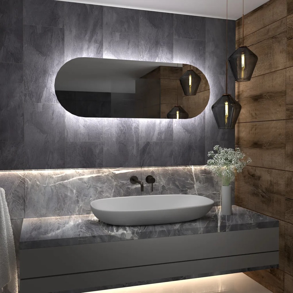 Atipikus tükör LED világítással G4