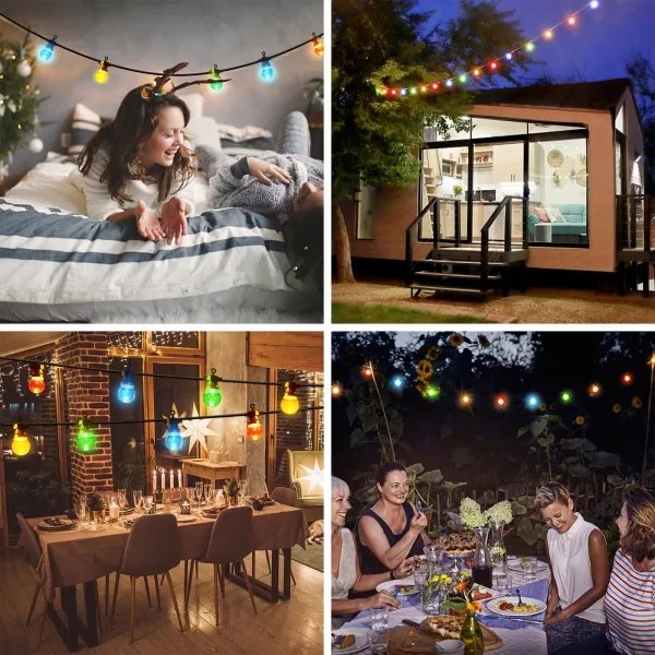 Aigostar - LED Kültéri dekoratív lánc 10xLED/8m IP44 meleg fehér