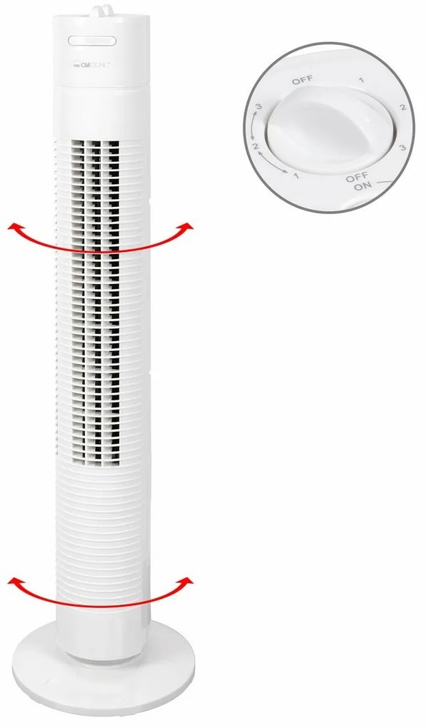 Clatronic TVL 3770 oszlopos ventilátor, fehérszínben