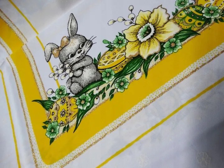 Mg Abrosz Húsvéti Nyuszi 120x150cm Fehér Sárga