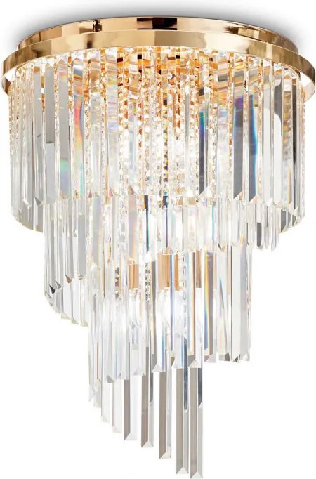 IDEAL LUX 213507 CARLTON PL12 ORO Kristály Mennyezeti Lámpa E14 IP20