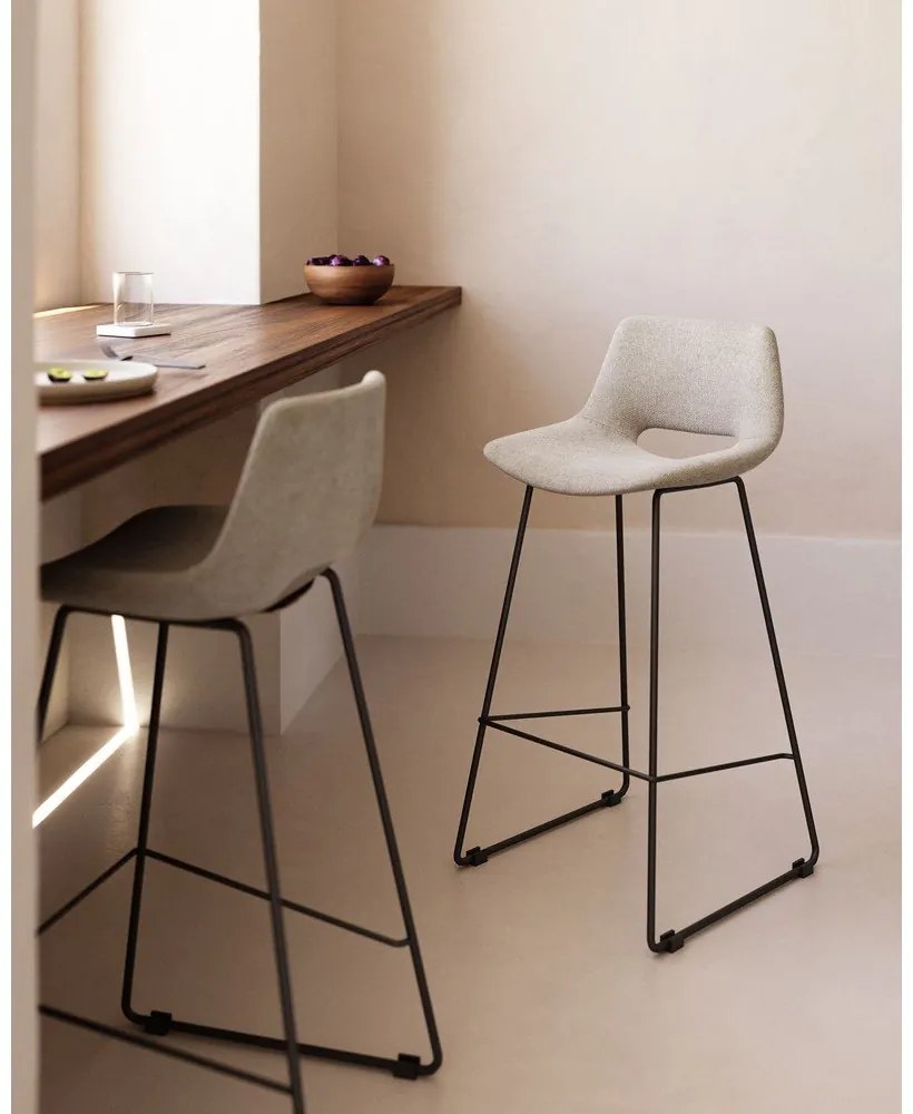 Bézs bárszék (ülésmagasság 76 cm) Zahara – Kave Home