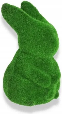 Flokkolt nyuszi dekoráció húsvéti dekoráció sötét zöld kicsi