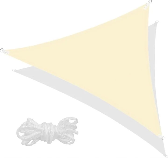 Napvitorla Kerti napernyő Napellenző Árnyék 3x2,5x2,5 m Krém