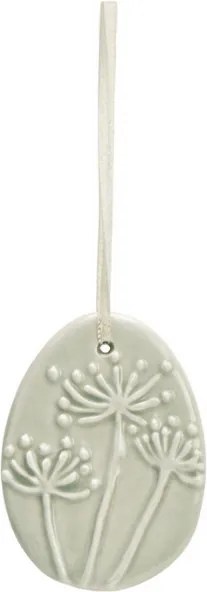 Függő porcelán tojás FLORIS - több színben Termék színe: Krém