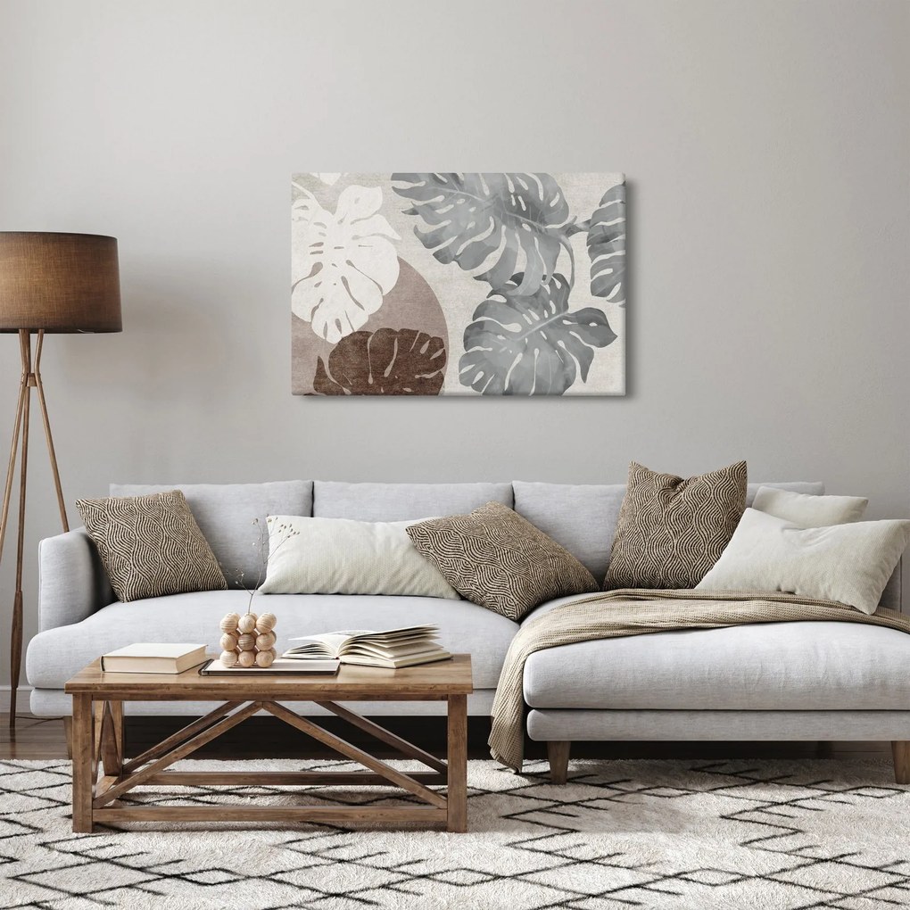 Kép - Design levelekkel (90x60 cm)