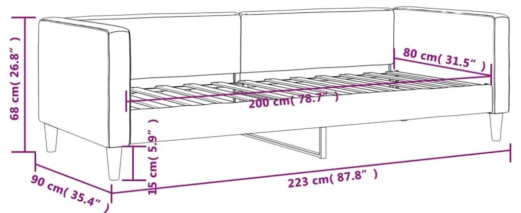 krémszínű szövet kanapéágy 80 x 200 cm