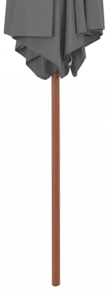 antracitszürke kültéri napernyő farúddal 270 cm
