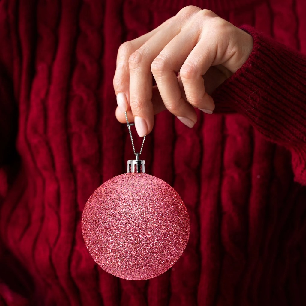 Tutumi, függő karácsonyfa díszek 36 db 311433, rózsaszín CHR-02000