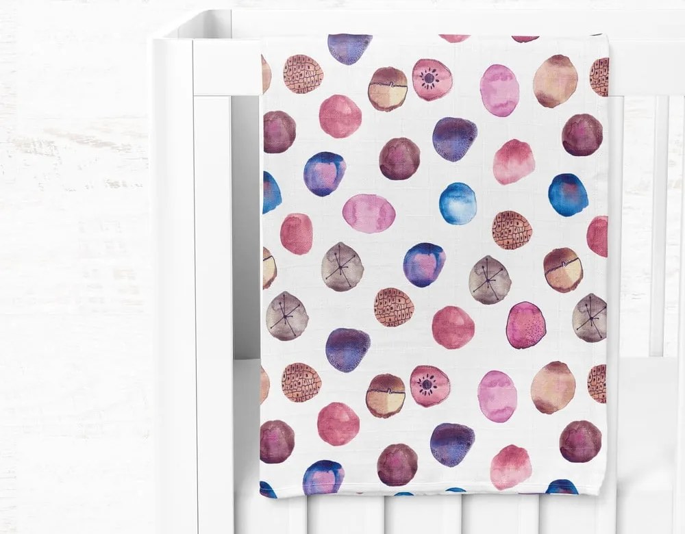 Fehér muszlin gyerek takaró 75x100 cm Shells – Mijolnir