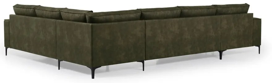 Zöld bőrutánzat sarokkanapé (bal oldali) Copenhagen – Scandic